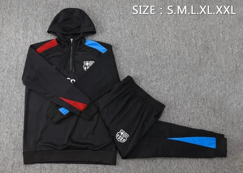 2425 Half-Zip Hoodie Barcelona Black-Barcelona