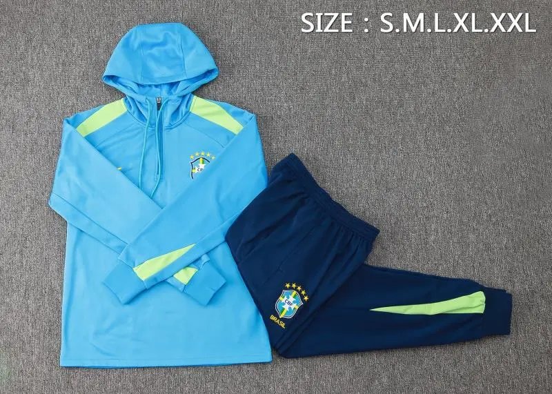 2425 Half-Zip Hoodie Brazil Lake Blue-Brazil