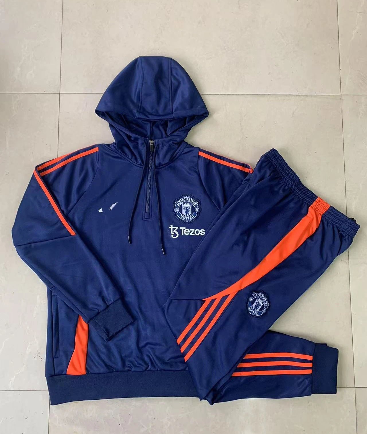 2425 Half-Zip Hoodie Manchester United Royal Blue-Manchester United