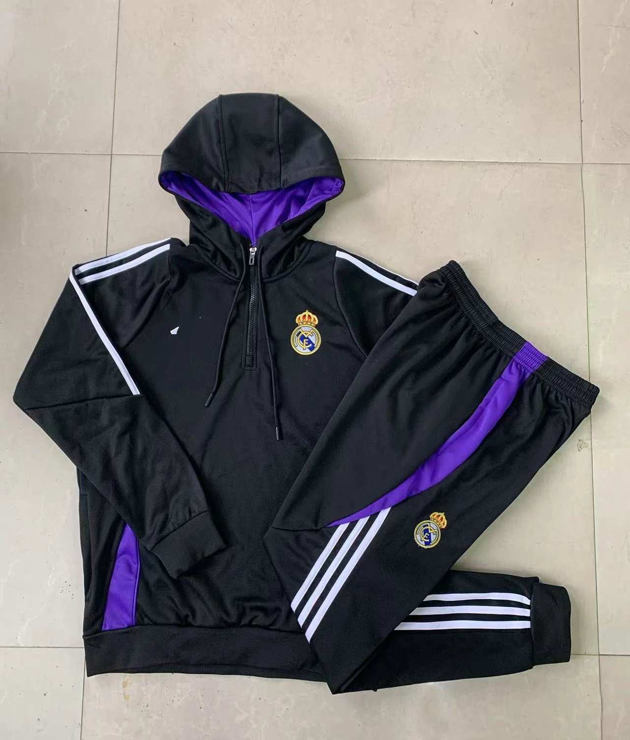 2425 Half-Zip Hoodie Real Madrid Black-Real Madrid