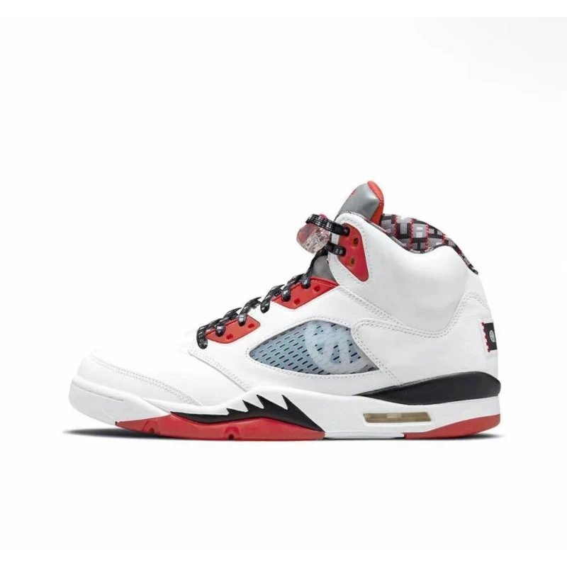 AJ5-White Black Red