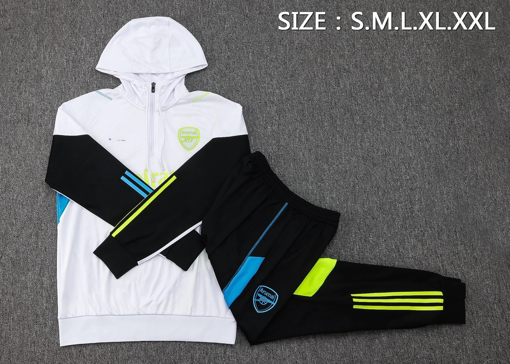 2324 Half-Zip Hoodie Arsenal White--Arsenal