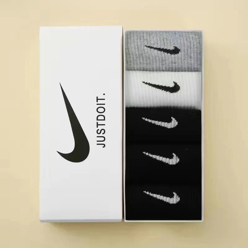 5 pairs [Black+Black+Black+White+Grey]