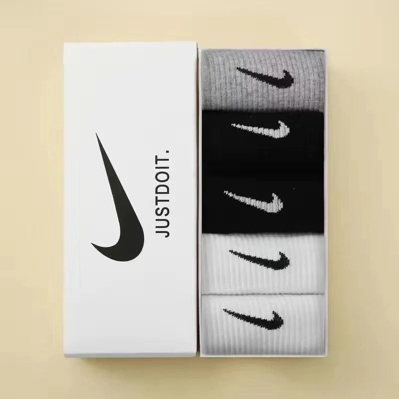 5 pairs [Black+Black+White+White+Grey]
