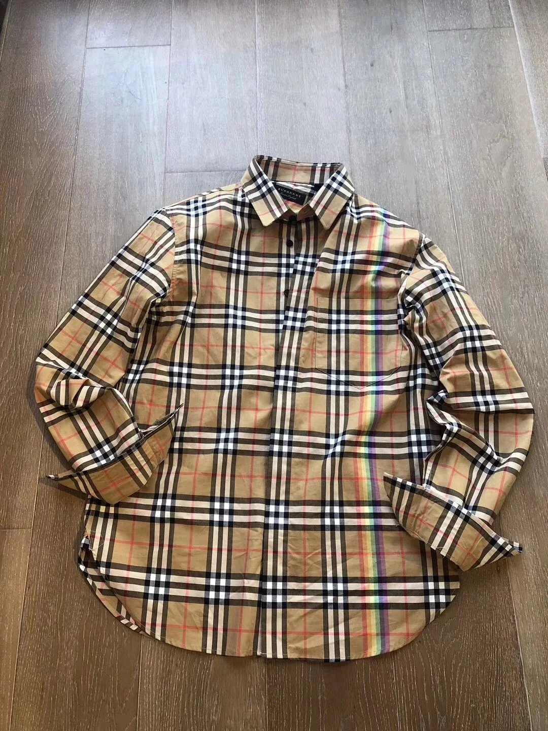 Classic Striped Rainbow Plaid Shirt