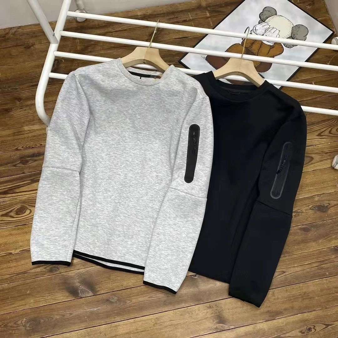 2024 Spring and Fall Casual Sports Sleeve Zipper Men's Air Layer Round Neck 505 Sweatshirt