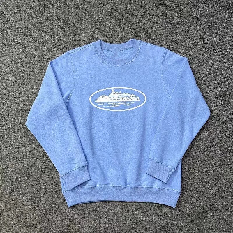Sky blue round neck
