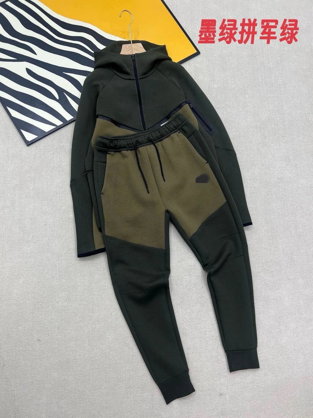 Dark green army green suit