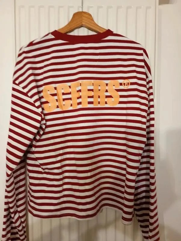 Scuffers NIY T-shirt Striped Burgundy