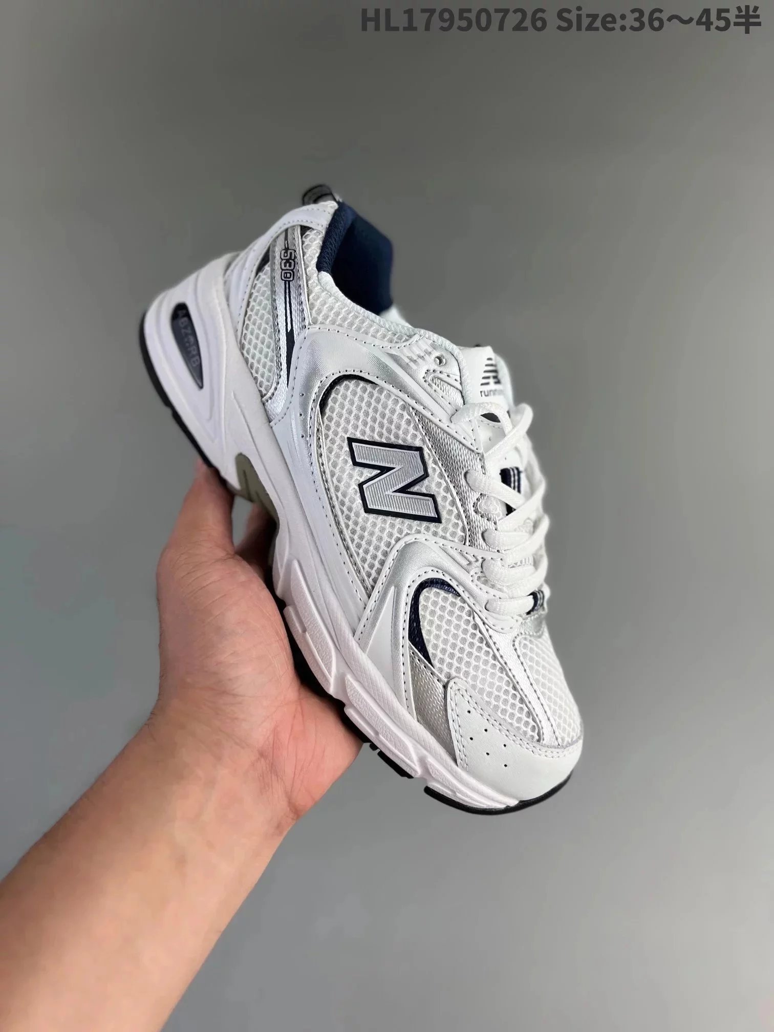 New Balance 990v6 White Blue Mesh Running Shoes - 7
