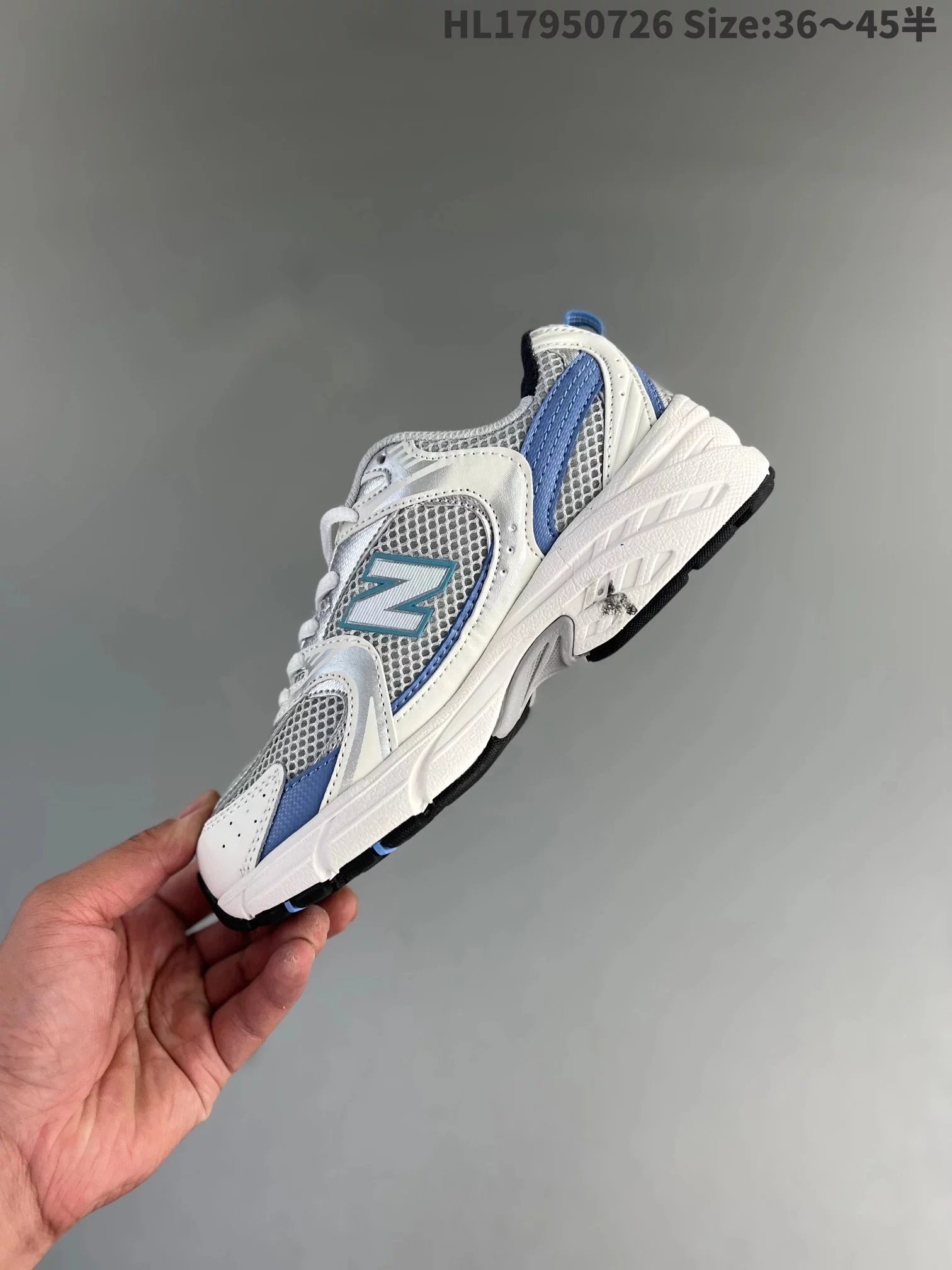 New Balance 990v6 White Blue Mesh Running Shoes - 15