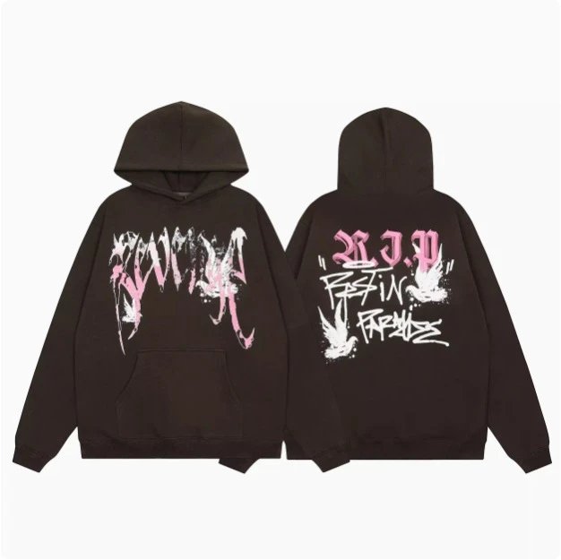 Design Red Skull Hoodie Black - 10