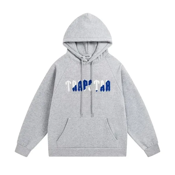 Trapstar Logo Graphic Hoodie Gray - 1