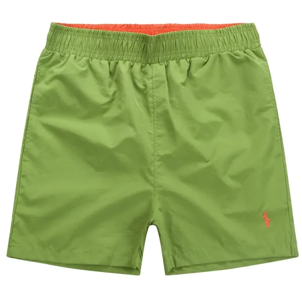 Polo Ralph Lauren Classic Swim Trunks Blue with Yellow Waistband - 6