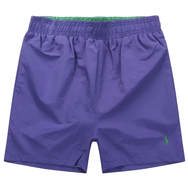 Polo Ralph Lauren Classic Swim Trunks Blue with Yellow Waistband - 8