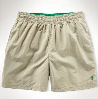 Polo Ralph Lauren Classic Swim Trunks Blue with Yellow Waistband - 12