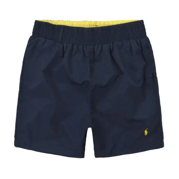 Polo Ralph Lauren Classic Swim Trunks Blue with Yellow Waistband - 18