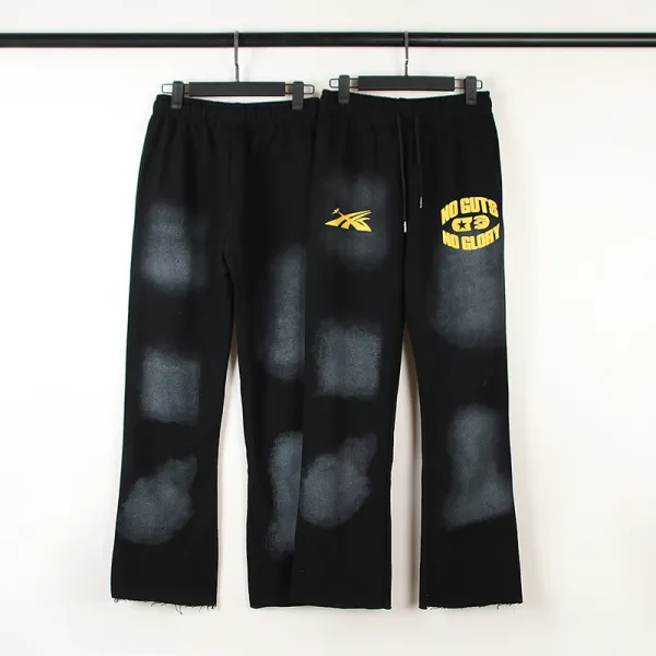 No Guts No Glory x Unknown Brand Distressed Black Sweatpants - 1