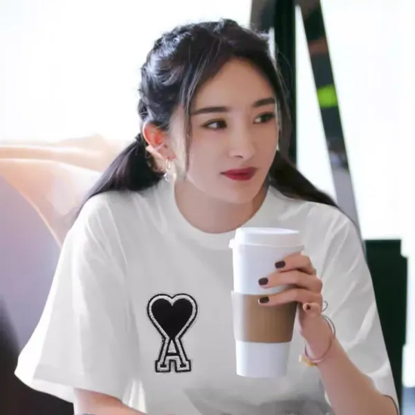 Ami Paris Heart Logo Navy T-Shirt - 11