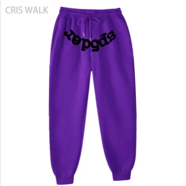 CRIS WALK Spider Sweatpants Purple - 1