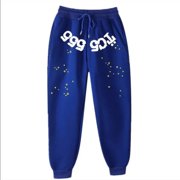 Design Starry Night Sweatpants Navy Blue - 1
