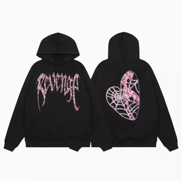 Design Red Skull Hoodie Black - 19