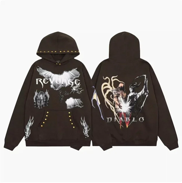 Revenge Hoodies & Sweatshirts Graphic Pullover Hoodie product detail image 6