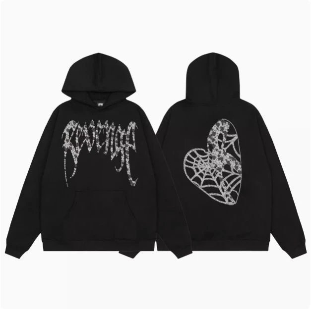 Design Red Skull Hoodie Black - 18