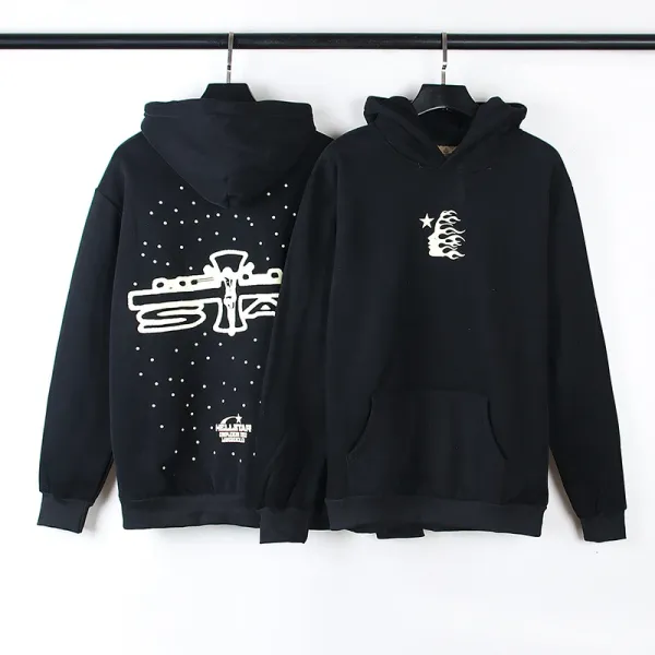 Hellstar x STA Cross Symbol Black Hoodie - 1