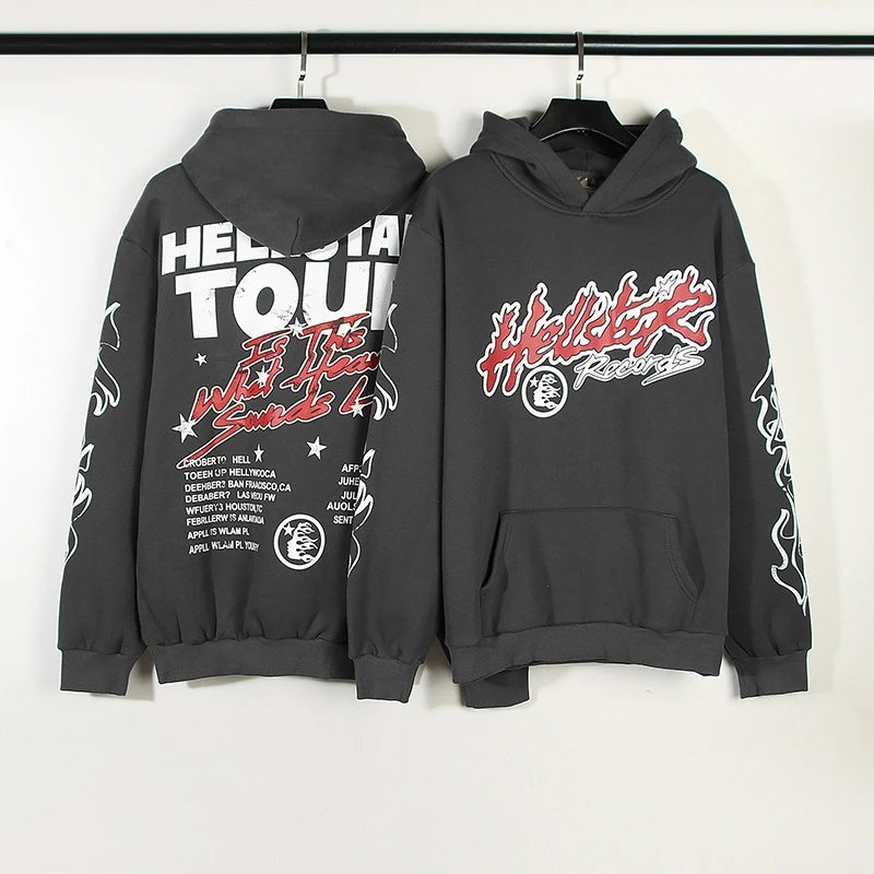 Hellstar Graphic Hoodie Gray - 12