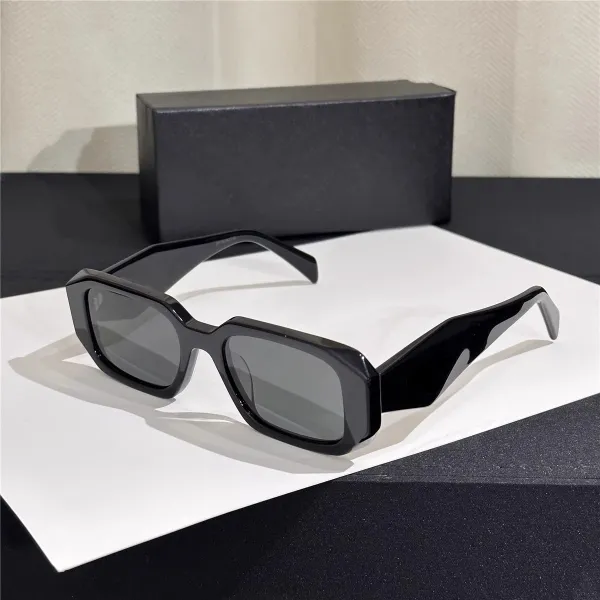 Design Oversized Geometric Frame Black Sunglasses - 5