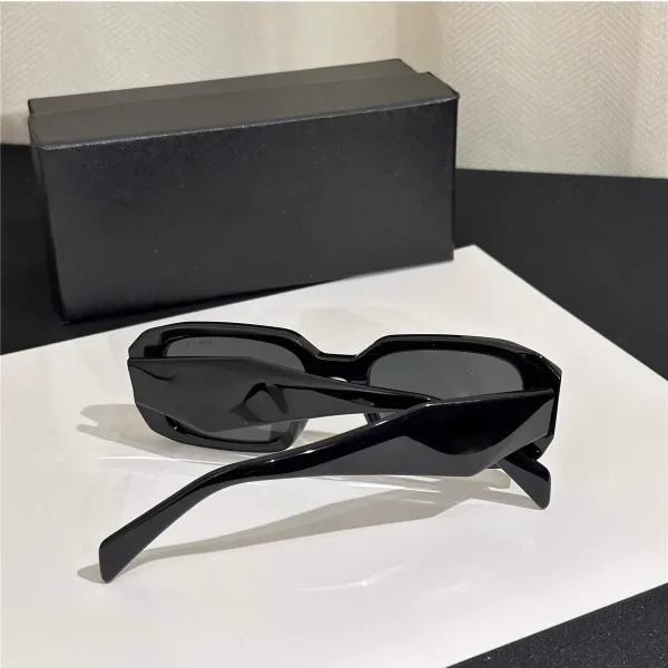 Design Oversized Geometric Frame Black Sunglasses - 6