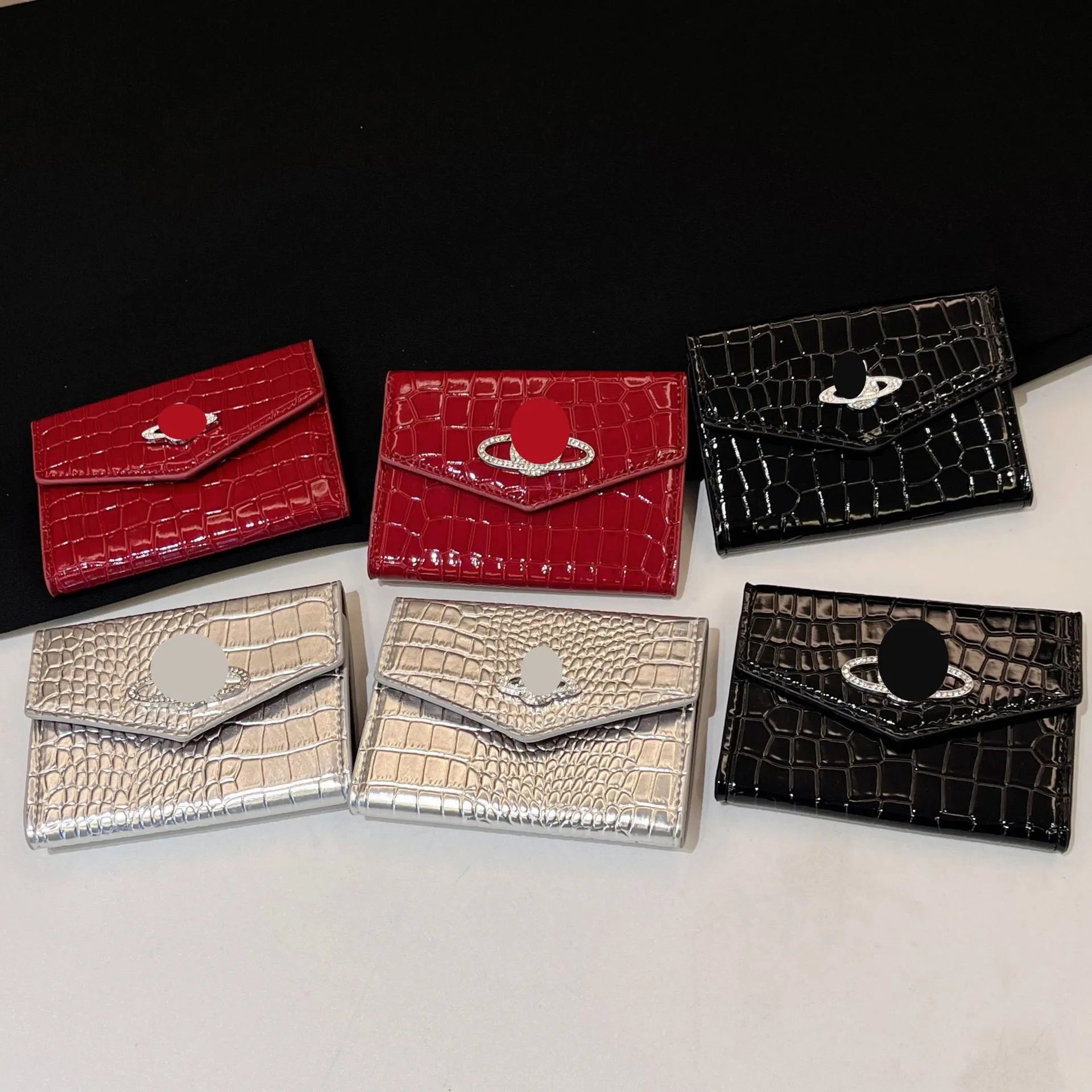 Crocodile Pattern Card Holder, Genuine Leather Change Purse Accessory, No Packaging Box