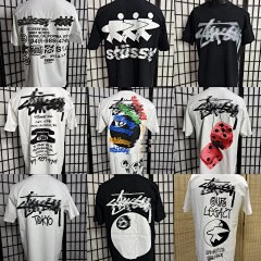 STU Screen Printed Tubular Fabric 230gsm Heavyweight New Style Unisex Couple T-Shirt - Size Chart in Product Details