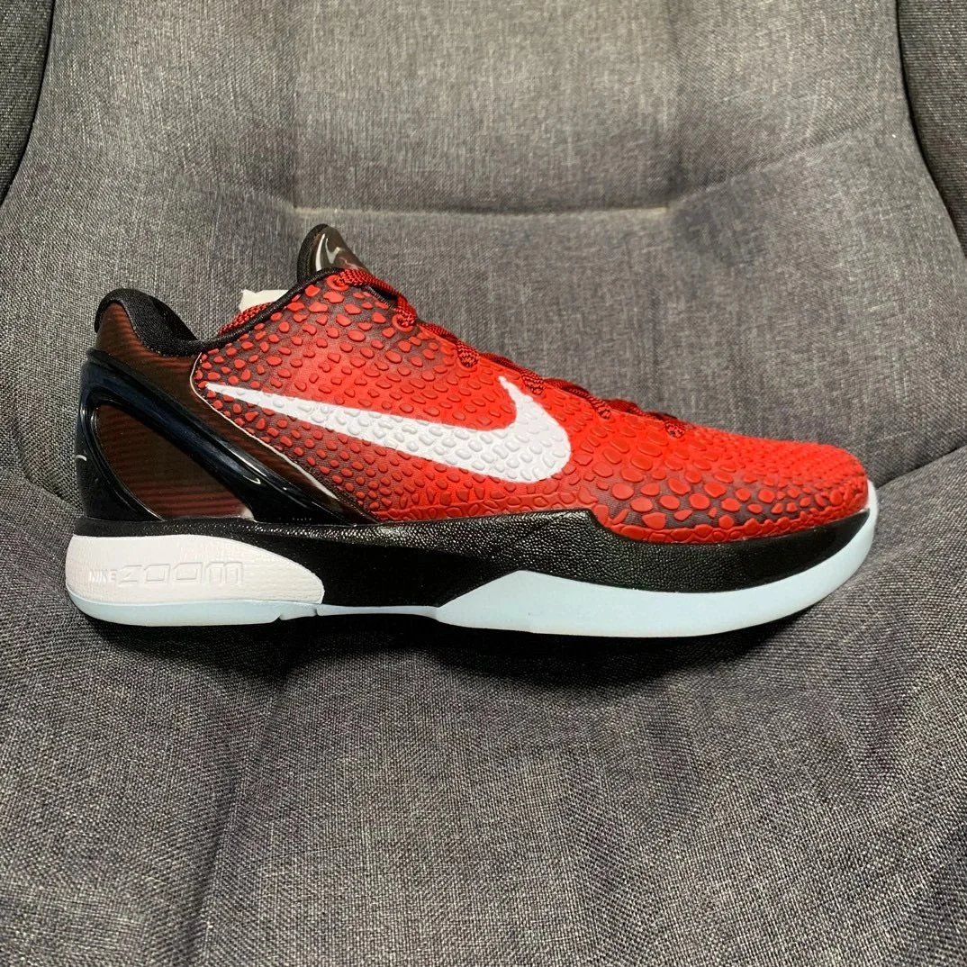Nike Sneakers Kobe 6 low-top basketball — ZK6 Black and Red