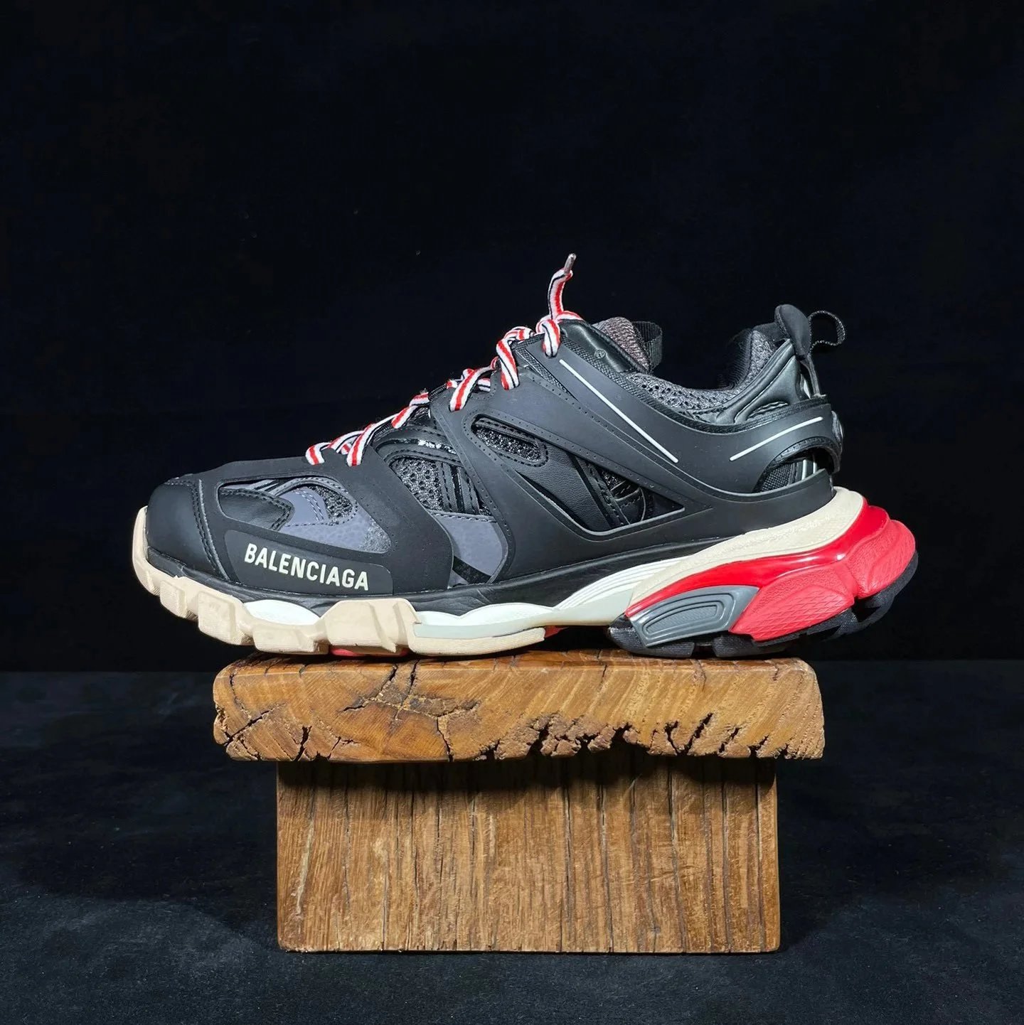 Balenciaga Sneakers Track 1.0 — Black coffee red