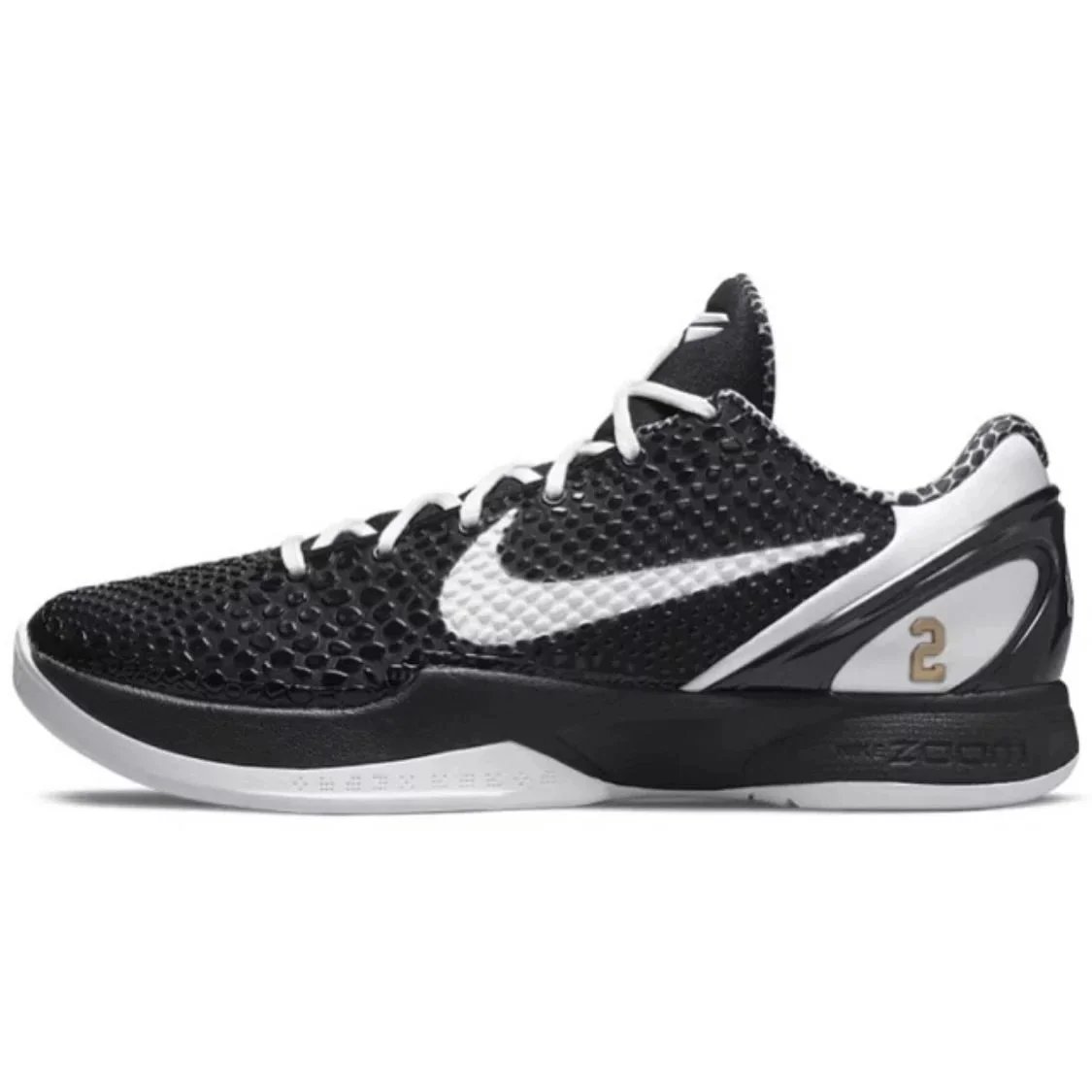 Nike Sneakers Kobe 4 Basketball Shoes — science 6 Black and White Angel