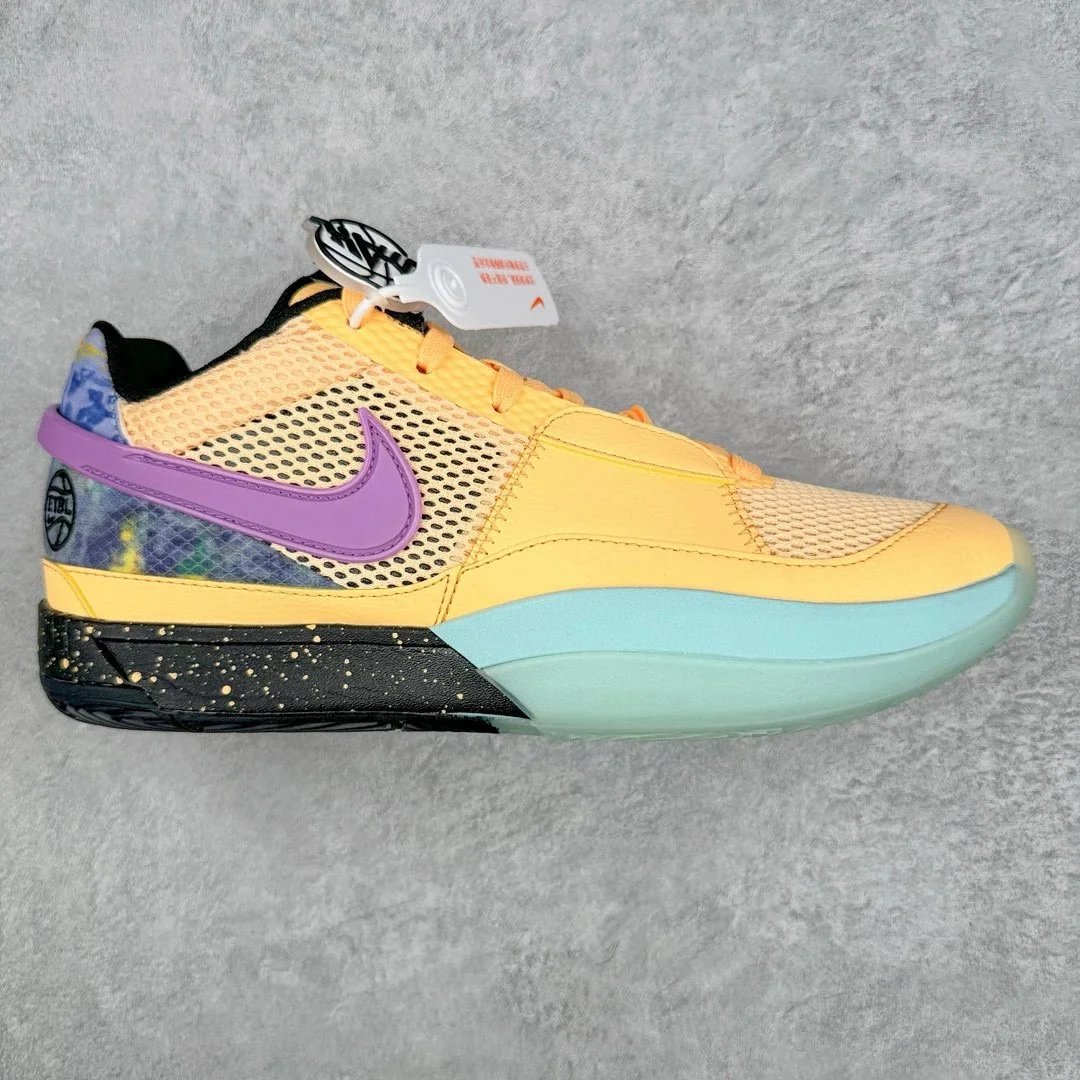 Nike Sneakers Ja 1 EP Basketball Shoes — Yellow Purple FQ4293-800