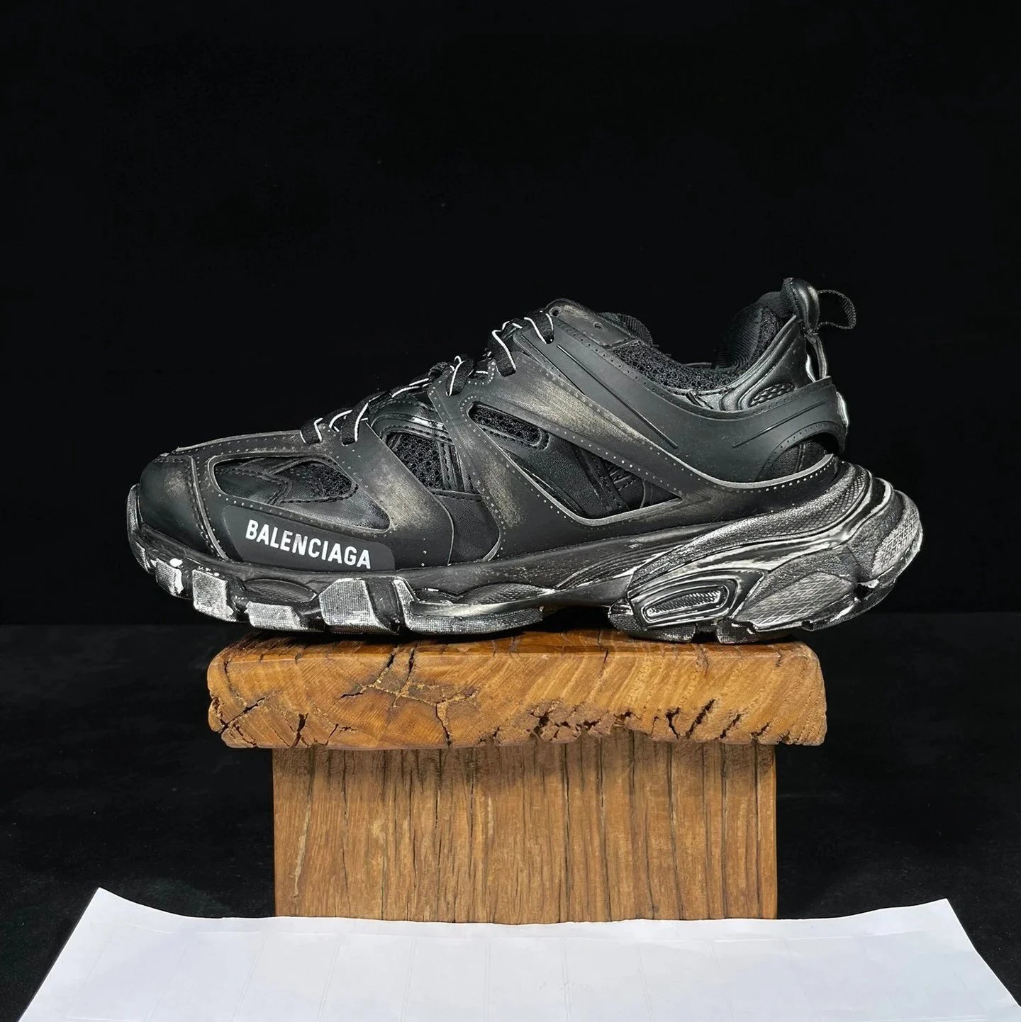 Balenciaga Sneakers Track 1.0 — Distressed black