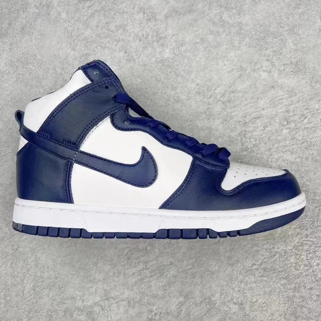 Unbranded Sneakers High-top lace-up with oversized side logo detail — YH high top navy blue