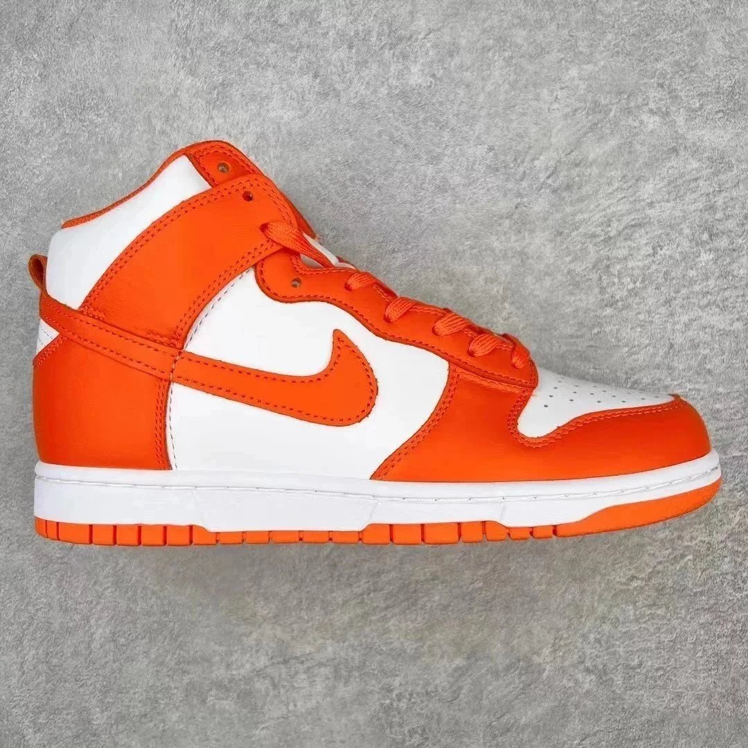 Unbranded Sneakers High-top lace-up with oversized side logo detail — YH high-top white orange