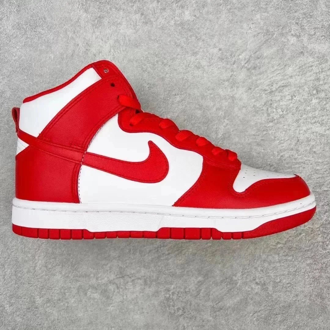 Unbranded Sneakers High-top lace-up with oversized side logo detail — YH high top white red