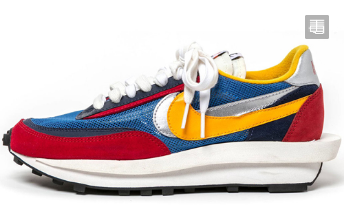 Nike Sneakers sacai LDWaffle double-Swoosh — catwalk 1.0 red and blue