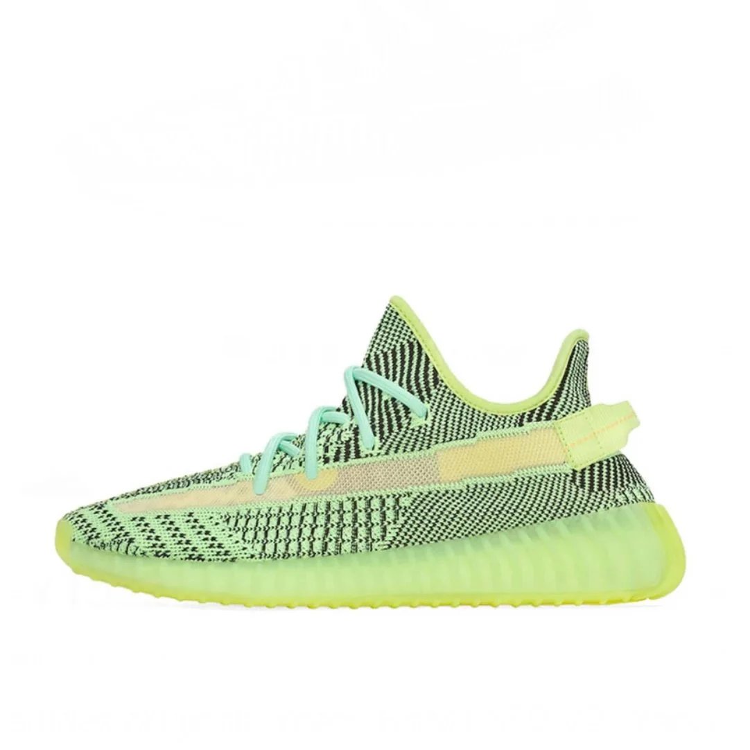 Unbranded Sneakers 350 V2 Knit — Black and green patchwork angel