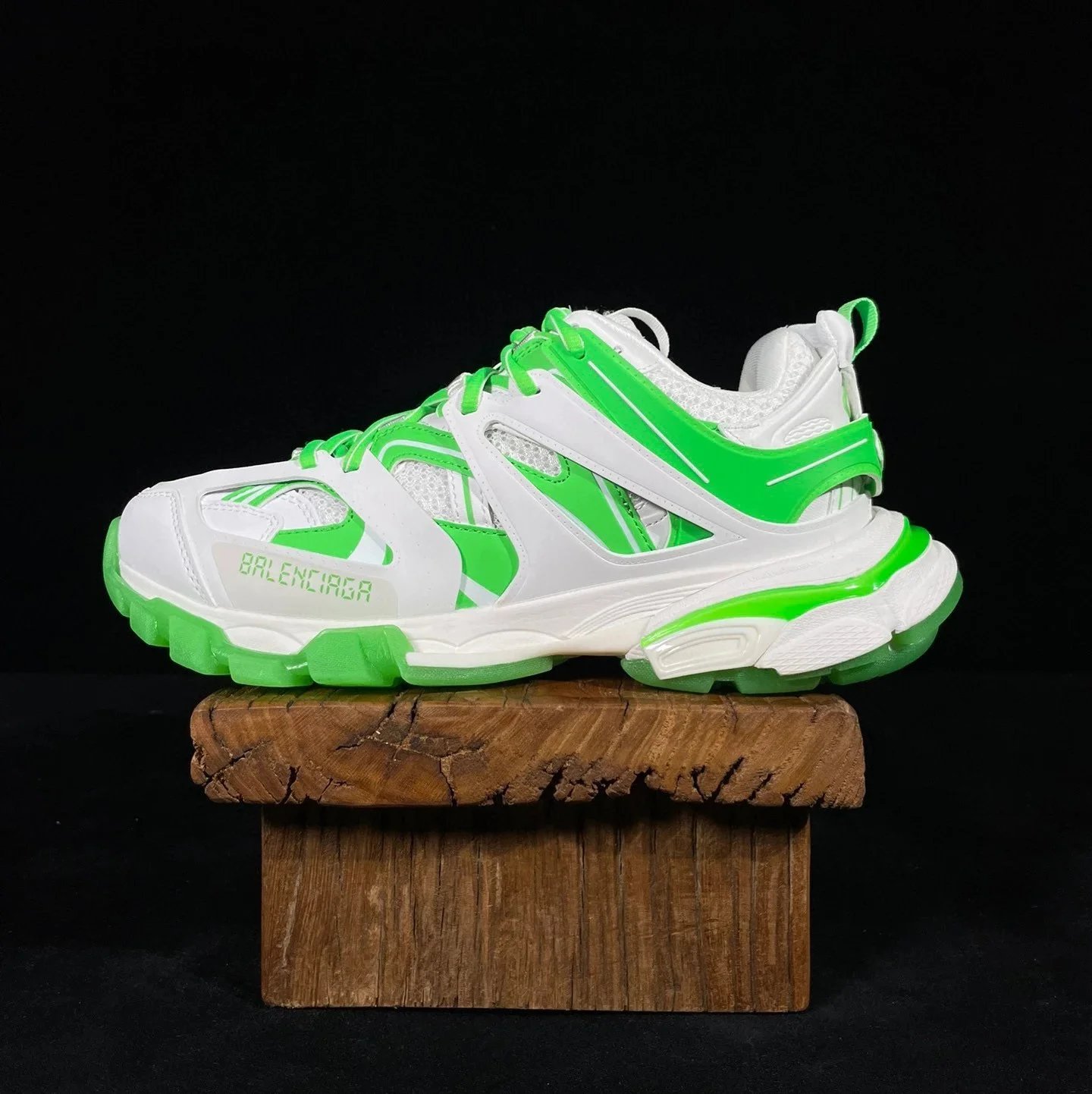 Balenciaga Sneakers Track 1.0 — White fluorescent green