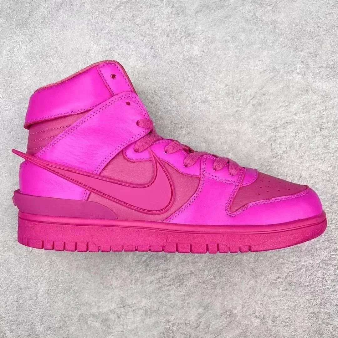 Unbranded Sneakers High-top lace-up with oversized side logo detail — YH AMBUSH Collaboration pink