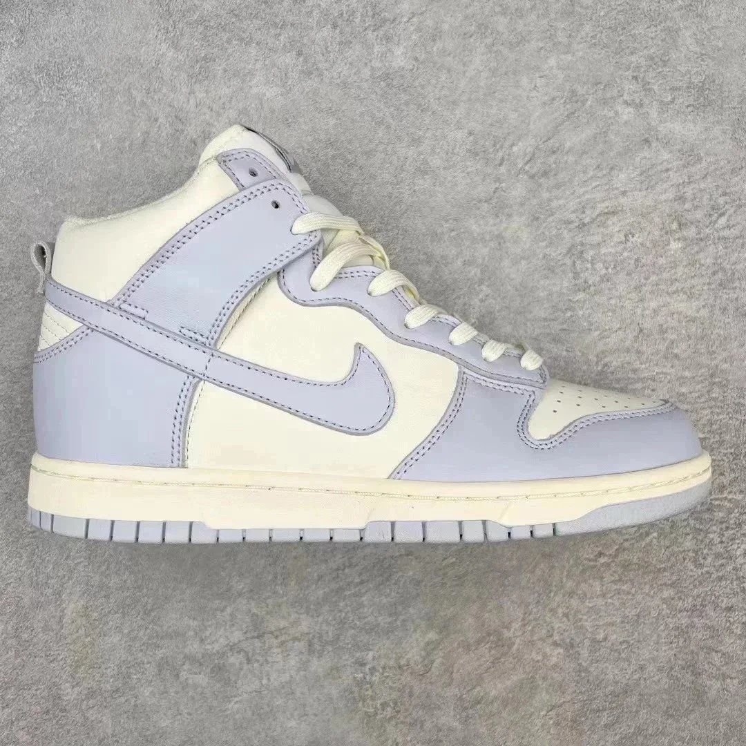 Unbranded Sneakers High-top lace-up with oversized side logo detail — YH high top white lilac