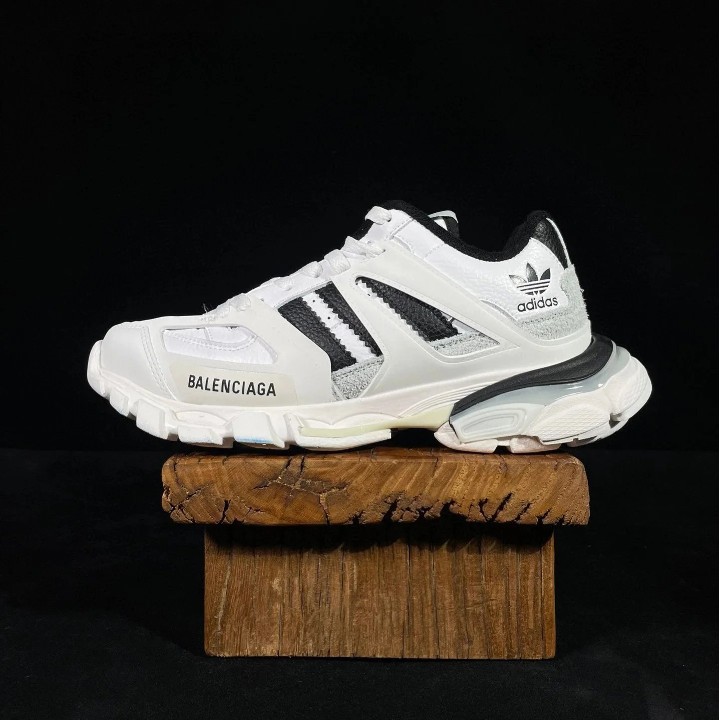 Balenciaga Sneakers Track 1.0 — White and Black Adi Joint