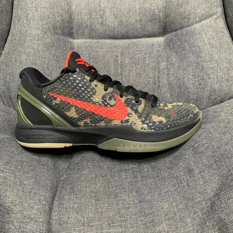 Nike Kobe basketball sneakers — Kobe 6 Black and red camouflage