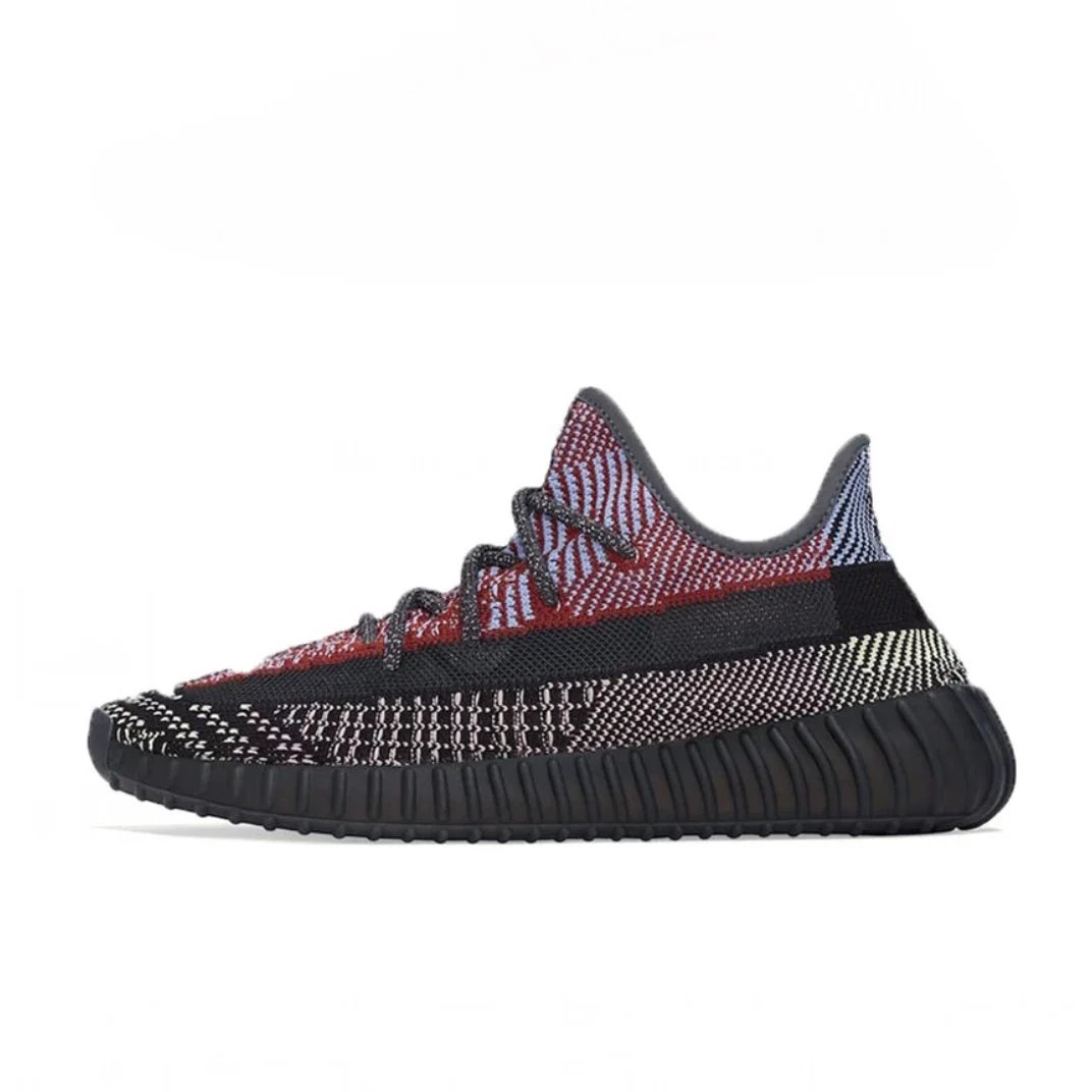 Unbranded Sneakers 350 V2 Knit — Black and red patchwork angel